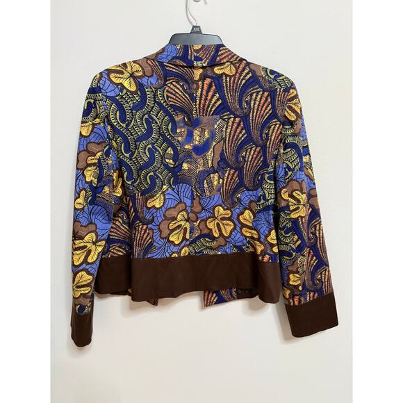 Harve Benard By Benard Holtzman women's blazer open front size 14 brown suede - Picture 2 of 6